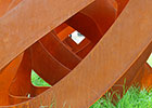 'chief' sculpture in Corten steel by Nick Turvey 2010