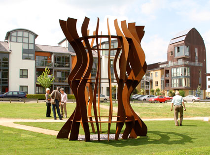 'Methuselah', sculpture by Nick Turvey in Corten steel