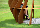 'Methuselah', sculpture by Nick Turvey in Corten steel